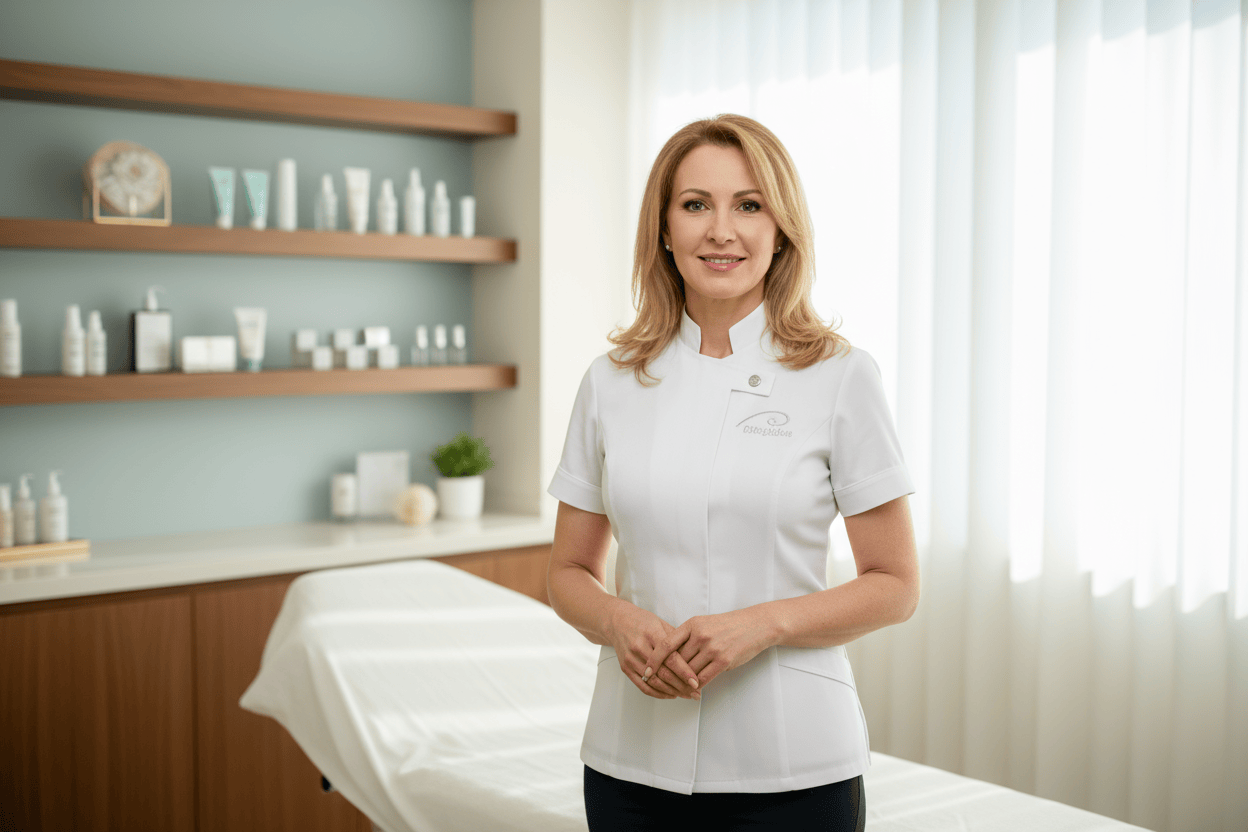 female esthetician in 45 age