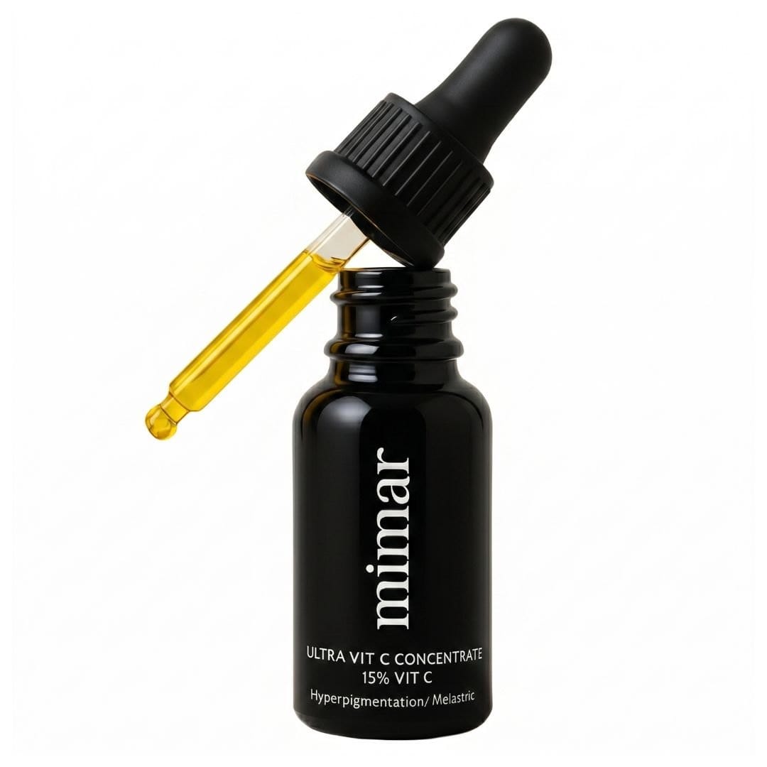 Mimar Ultra Vit C Concentrate bottle with the dropper lifted out