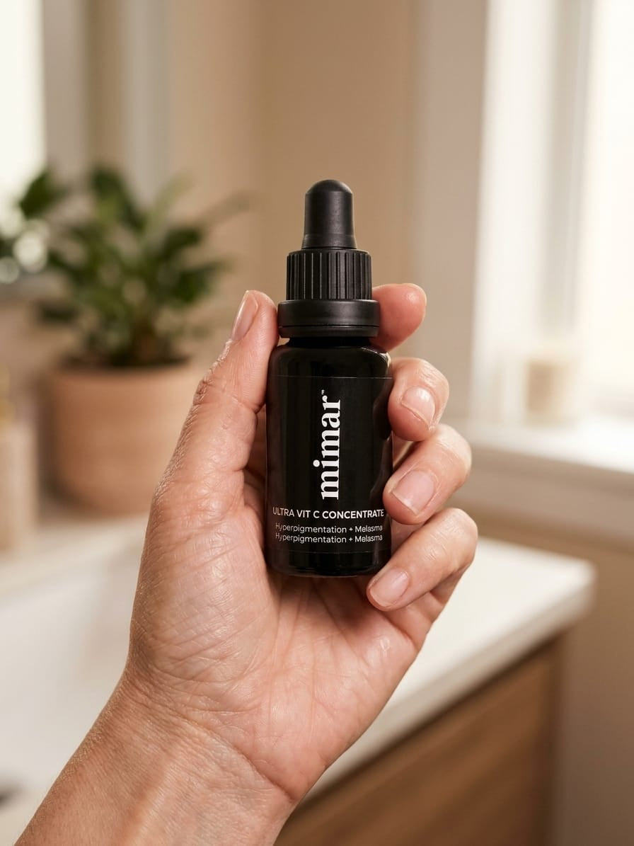 Hand holding Mimar Ultra Vit C Concentrate